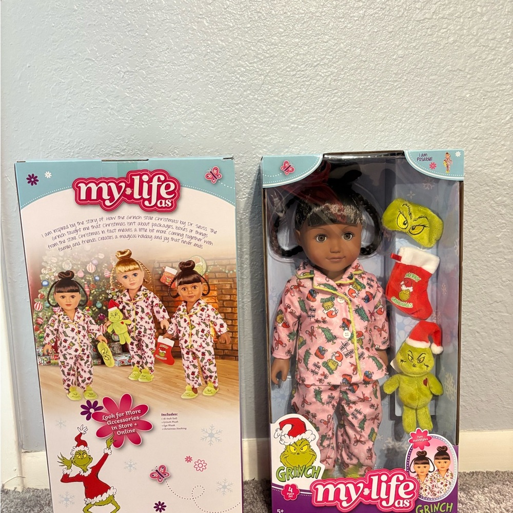 My Life As Grinch Pajama Doll - Brown Hair, Pink Outfit